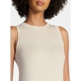 thumbnail image 3 of Time and Tru Women's Sleeveless Midi Column Dress, Sizes XS-XXXL, 3 of 4
