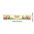 thumbnail image 3 of LUUFILx Easter Bunny Backdrop Banner Flower Eggs Decorations Spring Festival Celebration Party Supplies Floral Photography Props Background, 3 of 8