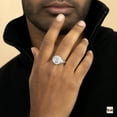 thumbnail image 2 of Amberta Solid 925 Sterling Silver Signet Ring for Men with Saint Christopher | Pinky Ring Men | &nbsp;Mens&nbsp;Signet Ring | Religious Signet Ring: Silver Signet Ring Size 9, 2 of 6