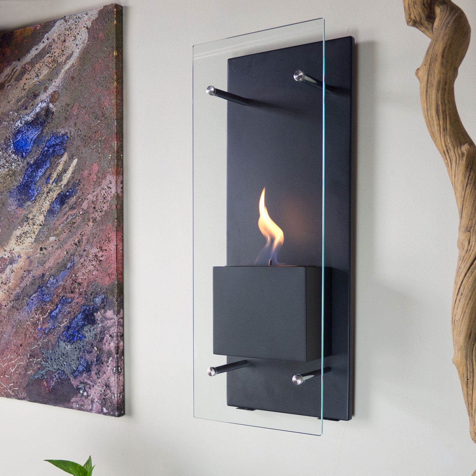 Nu Flame Cannello Wall Mounted, Nu Flame Cannello Wall Mounted Ethanol Fireplace