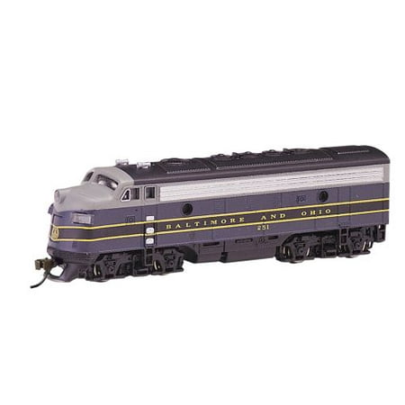 Emd F7a Unit - Bachmann - EMD F7A - DCC -- Baltimore & Ohio #251 (blue, gray, black) - N