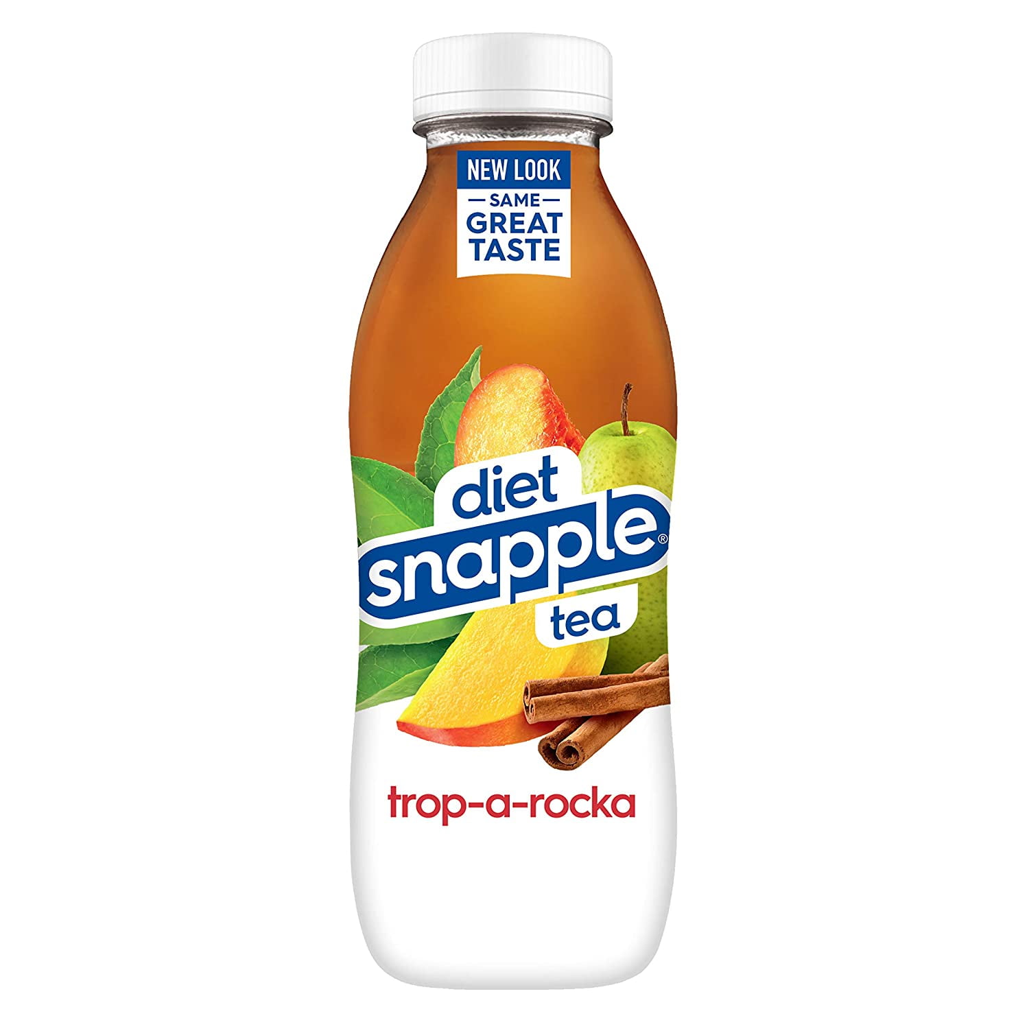 Diet Snapple Trop-a-Rocka Tea, 6 pack, 16 fl oz Recycled Plastic Bottle, Pack of 6