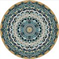 thumbnail image 1 of Tapis Rond - Lavable Antidérapant Petit Tapis de Zone Ronde Jeter Doux Canapé Tapis Rond, 1 of 5