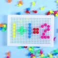 thumbnail image 3 of Diy Button Art Toy, Early Educational Button Pegboard Padres E Hijos Interactive Mushrooms Nails Diy Pegboard Puzzles Para Niños A Partir De 6 Años Muyoka Hogar, 3 of 6