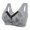 Gray bras, variant on pimelu Bras for Women Wireless Bras for Women Full Coverage Seamless Full Figure Bras Elder Large Size Open Closure Compression Push up Bralette Sports Bra Pack