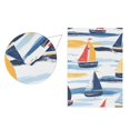 thumbnail image 5 of Yayeee Garden Flag 12" x 18" Double Sided Outdoor Yard Lawn Holiday Decorations, Orange Hand Drawn Sailboats, 5 of 6
