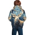 thumbnail image 2 of Youth Hoodies Sweashirts Kids Hooded Sweatshirt, Antler Whitetail Deer Hunting Art, 2 of 6