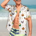 thumbnail image 5 of Lsque Funny Chicken pattern Hawaiian Shirt for Men, Unisex Summer Beach Casual Short Sleeve Button Down Shirts-Medium, 5 of 9