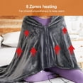 thumbnail image 4 of Electric Heating Blanket Shawl USB Heated Winter Warm Flannel Grey Heated N9O3, 4 of 9