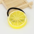 thumbnail image 3 of Orange Slice Hair Scrunchie - Plastic Fruit Design, Elastic Band & Secure Grip - Cute Accessory for Carnival/Everyday, 3 of 3