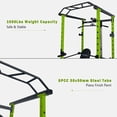 thumbnail image 2 of Multi-Function Squat Rack Power Cage, Home Adjustable Pullup Squat Rack, 1000Lbs Capacity Comprehensive Fitness Barbell Rack, for Garage Workout & Home Gym, Black+Green, 2 of 6