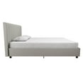 Novogratz Brittany Upholstered Bed, Queen, Gray Linen