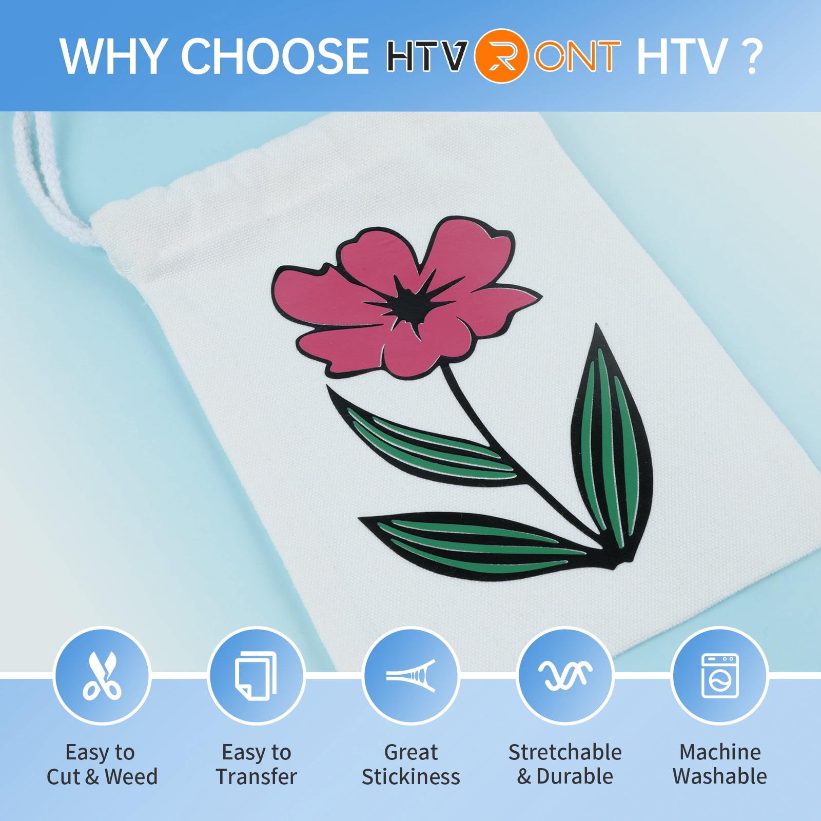 HTVRONT  Tool Kit for Automatic Heat Press Beginners  -210 PCS Includes HTV, Sublimation Paper, Sublimation HTV,15*15  Mat