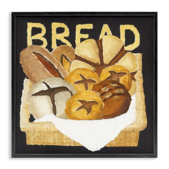 Stupell Industries Bread Assorted Box Black Framed Giclee Art, design by Nancy Overton