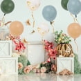 thumbnail image 5 of Unique Bargains Latex Party Balloons with Ribbon, 10 Inch Round Helium Balloons for Wedding Graduation Anniversary Birthday Party Backdrop Decoration Green Apricot Blue Clear 20 pcs, 5 of 6
