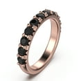 thumbnail image 2 of 0.88ct Black Diamond Moissanite 10K Rose GoldWedding Band, 2 of 4