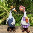 thumbnail image 5 of ANHXN Garden Statue Duck, Indoor and Outdoor Decoration Cute Duck Art Decoration Goose Statue Courtyard Home Garden Terrace and Office Decoration (1 piece), 5 of 7