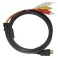 thumbnail image 5 of HDMI to AV adapter HD computer to TV Lotus yellow red White audio and video conversion line without chip, 5 of 5