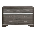 thumbnail image 4 of Bedroom 4pc Set Two-Tune Finish Unique Style Collection Cal-King Size Bed Footboard Storage Hidden Jewelry Drawers, 4 of 7