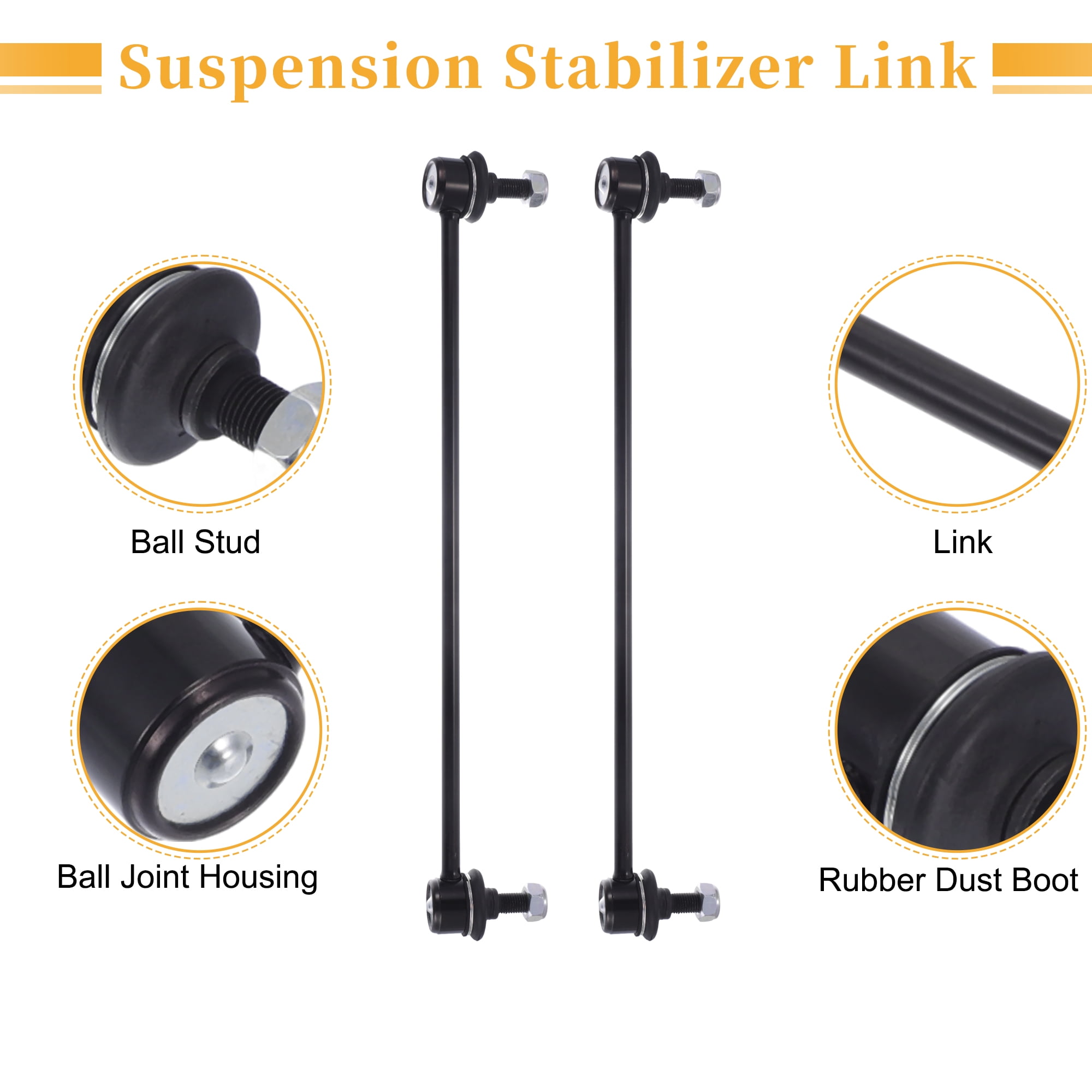 2pcs Front Sway Bar Links Stabilizer Bar Link Kit for Honda Stream Suspension Kit No.51320SMA003