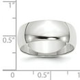 thumbnail image 7 of 10K White Gold 8mm Light Weight Half Round Band Ring Size 13, 7 of 7