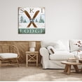 thumbnail image 2 of Stupell Industries Ski Lodge Rustic Cabin Sign Snowy Tree Forest, 30 x 30, Design by Elizabeth Tyndall, 2 of 6