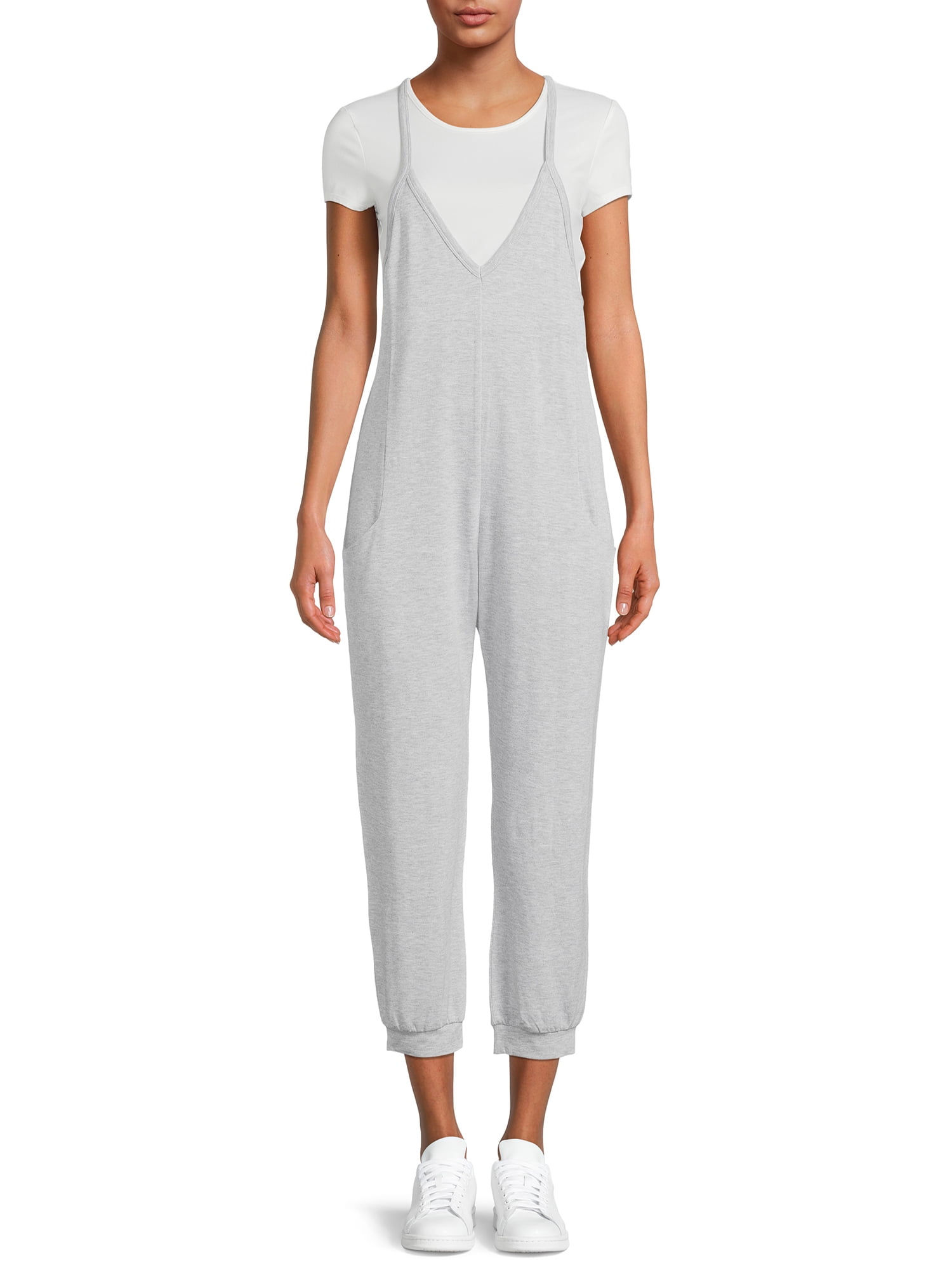 No Boundaries Juniors’ 2in1 Jumpsuit with Short Sleeves