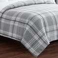 thumbnail image 4 of Cannon Cozy Teddy Grey Polyester 1-Piece Twin XL Blanket, plaid themed, for Men and Women, OEKO-TEX Certified Confidence, 4 of 6
