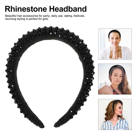 WHAMVOX  Headband Fashion Sparkly Crystal Hairband for Girls Lightweight Miss