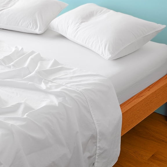 4 Pcs King Sheet Sets,400 TC 100% Cotton White Solid King Size Cotton Bed Sheet To Fit 12 To 15" Deep Mattress