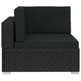 thumbnail image 5 of vidaXL 4 Piece Patio Sofa Set with Cushions Poly Rattan Black, 5 of 9