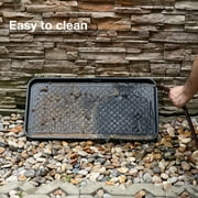 All Weather Boot Tray, Extra Large Size by Trimate -Water Resistant Plastic, Multi-Purpose for Shoes, Pet Feeding Trays, Mudroom Entryway, Garage, Indoor or Outdoor Extra Large, 40”x20”(Black)