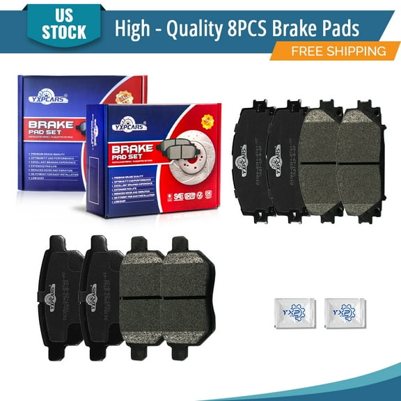 YXPCARS 8PCS Brake Pads, Front & Rear Ceramic Pads for Lexus CT200h Toyota Prius/Prius AWD-e/Prius Prime, D1184 D1354