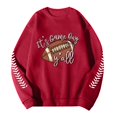 thumbnail image 4 of Chandail en Molleton Mode Homme Rugby Imprimé Col Rond Chaud Confortable Hiver Automne Décontracté Chandail, 4 of 4