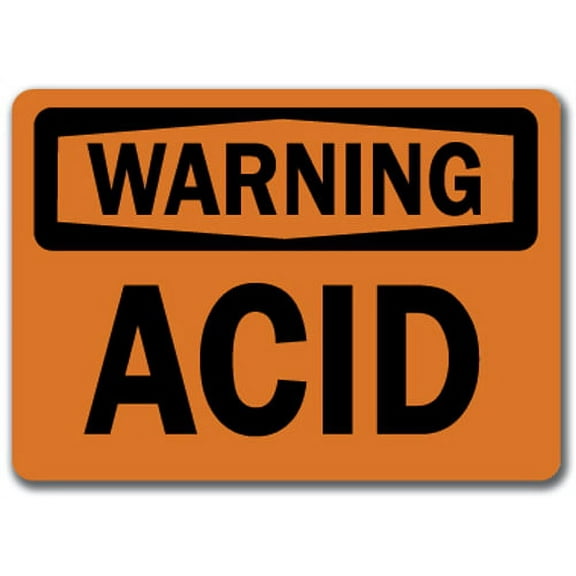 Warning Sign - Acid - 10" x 14" OSHA Safety Sign
