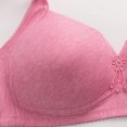 thumbnail image 6 of Sevevn Women's Solid Color Seamless Nude Lifting Soft Support Bra For Women Everyday Bras Hot Pink XXXL Sales Today Clearance, 6 of 7