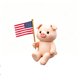 thumbnail image 2 of Figura patriótica de resina Kawaii Animal sosteniendo la bandera americana para la decoración del hogar del Día de la Independencia, 2 of 6