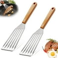 thumbnail image 2 of Ludlz Fish Spatula - Stainless Steel, Slotted Turner - Thin-Edged Design Ideal For Turning & Flipping To Enhance Frying & Grilling, 2 of 2