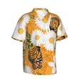 thumbnail image 2 of Bixox Men's Hawaiian Shirts Men's White Floral and Butterflies Print Short-Sleeve Shirt-X-Large, 2 of 8