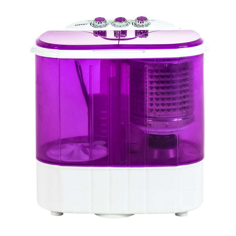 KUPPET Portable Washing Machine, Kuppet 10lbs Compact Mini Washer,  Wash&Spin Twin Tub for Apartments, Dorms, RV Camping (Purple)