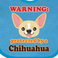 thumbnail image 4 of Inktastic Protected by a Chihuahua Boys or Girls Baby Bib, 4 of 4