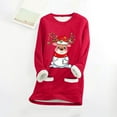 thumbnail image 4 of WEAIXIMIUNG Sweatshirts Courts pour Femmes Grande Taille Pull Thermique à Manches Longues Col Rond avec Poche, 4 of 5