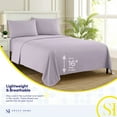 thumbnail image 2 of Sweet Home Collection Twin Sheet Sets, Classic 1800 Series Deep Pocket 3 Piece, Luxury Soft Microfiber Bed Sheet Sets, Lilac, 2 of 5