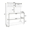 thumbnail image 3 of Wooden Garden Potting Bench With 4 Shelves And Side Hook, Strong Large Hook, 3 of 7