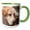 Green/White, variant on 3drose, Houston, Texas, Usa. Sad and Bored Elderly Basset Hound Resting., 11oz Mug