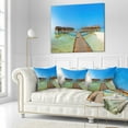 thumbnail image 3 of Designart Bungalows in Maldives Island - Landscape Photography Throw Pillow - 16x16, 3 of 5