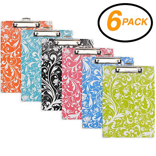 Emraw Paperboard Clipboard Colorful Floral Patterned Large Standard
