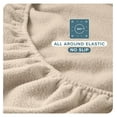 thumbnail image 5 of Super Soft Fleece Fitted Sheet - Twin Extra Long Size - Extra Plush Polar Fleece, No-Pilling - Deep Pocket - All Season Cozy Warmth (Twin XL, Sand), 5 of 5