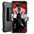 thumbnail image 1 of DALUX Hybrid Kickstand Holster Phone Case Compatible with LG Harmony 4 / Premier Pro Plus / Xpression Plus 3 - Red Crow Warrior, 1 of 3
