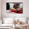 thumbnail image 2 of Elephant Stock Late Night Thriller Wall Art - Horizontal Canvas Wall Art - Living Room Wall Decor - Humor Canvas - Red And White Decor By Lucia Heffernan - 45" x 30", 2 of 8